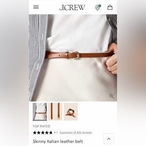 J. Crew Skinny Italian Leather Belt (black)